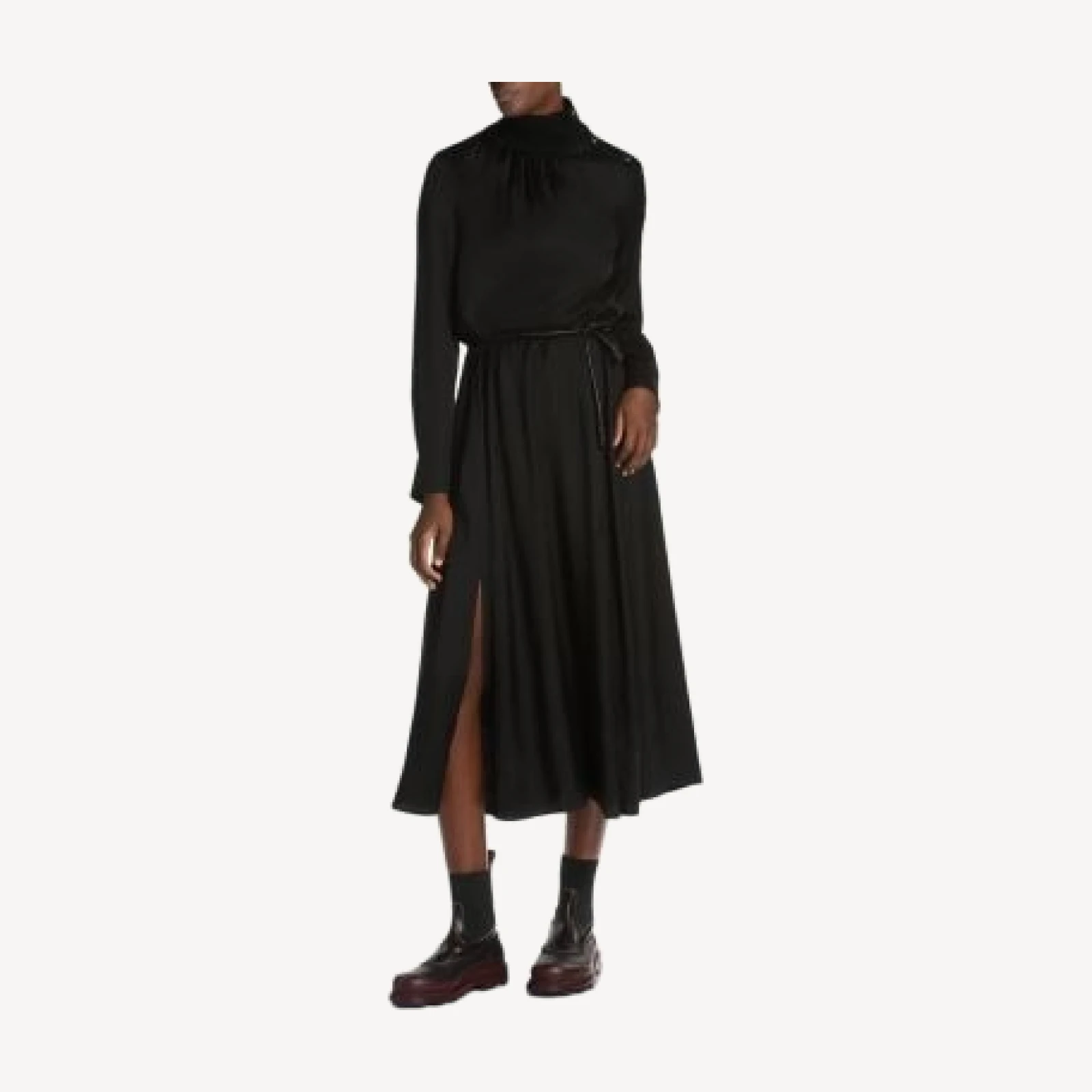 Moncler Mock Neck Midi Dress