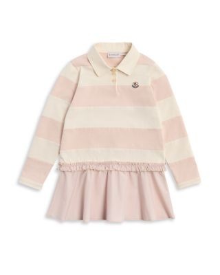 Moncler Girls' Collared Striped Dress - Big Kid