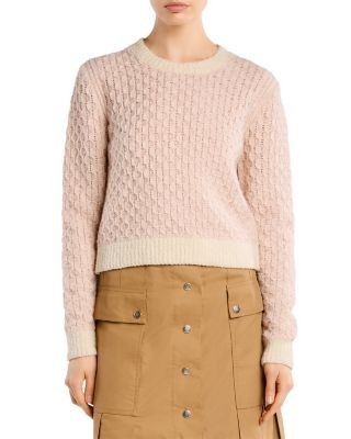 Moncler Textured Wool Blend Crewneck Sweater
