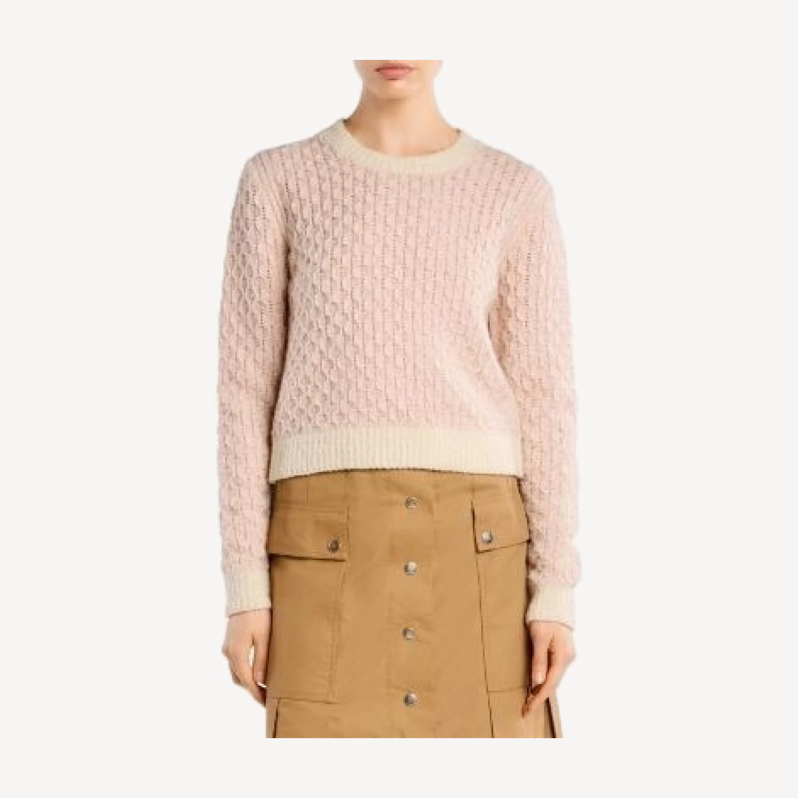 Moncler Textured Wool Blend Crewneck Sweater