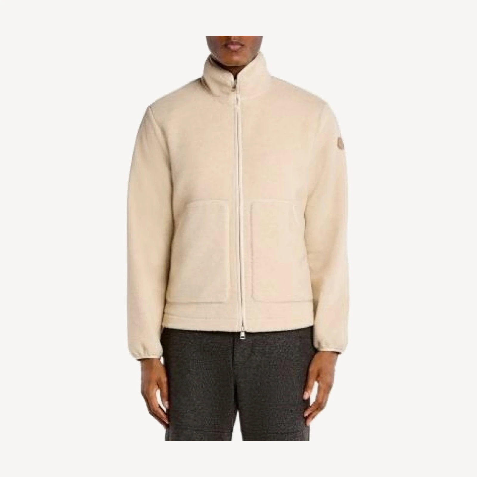 Moncler Stand Collar Zip Cardigan Sweater