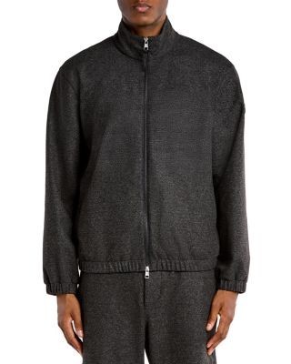 Moncler Elastic Hem Zip Cardigan Sweater