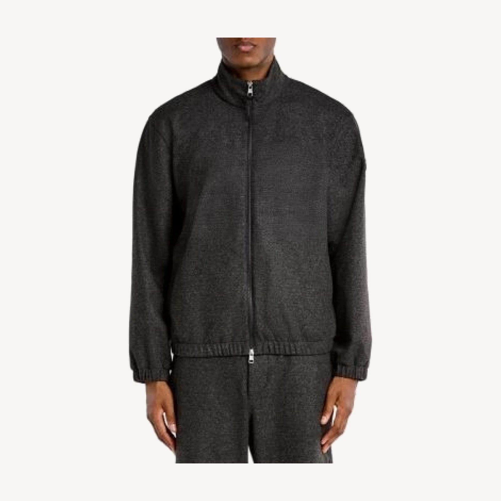 Moncler Elastic Hem Zip Cardigan Sweater