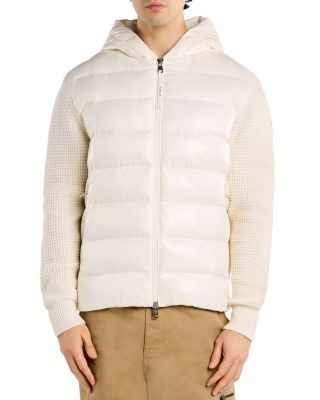 Moncler Wool & Cashmere Hooded Panel Puffer Jacket
