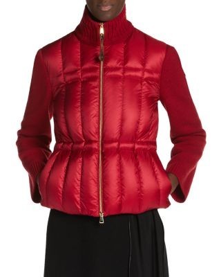 Moncler Mock Neck Puffer Cardigan
