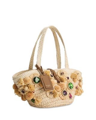 Dolce & Gabbana Embellished Straw Bag