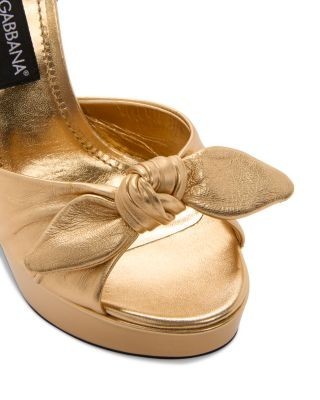 Dolce & Gabbana Women's Metallic Knot Platform Sandals
