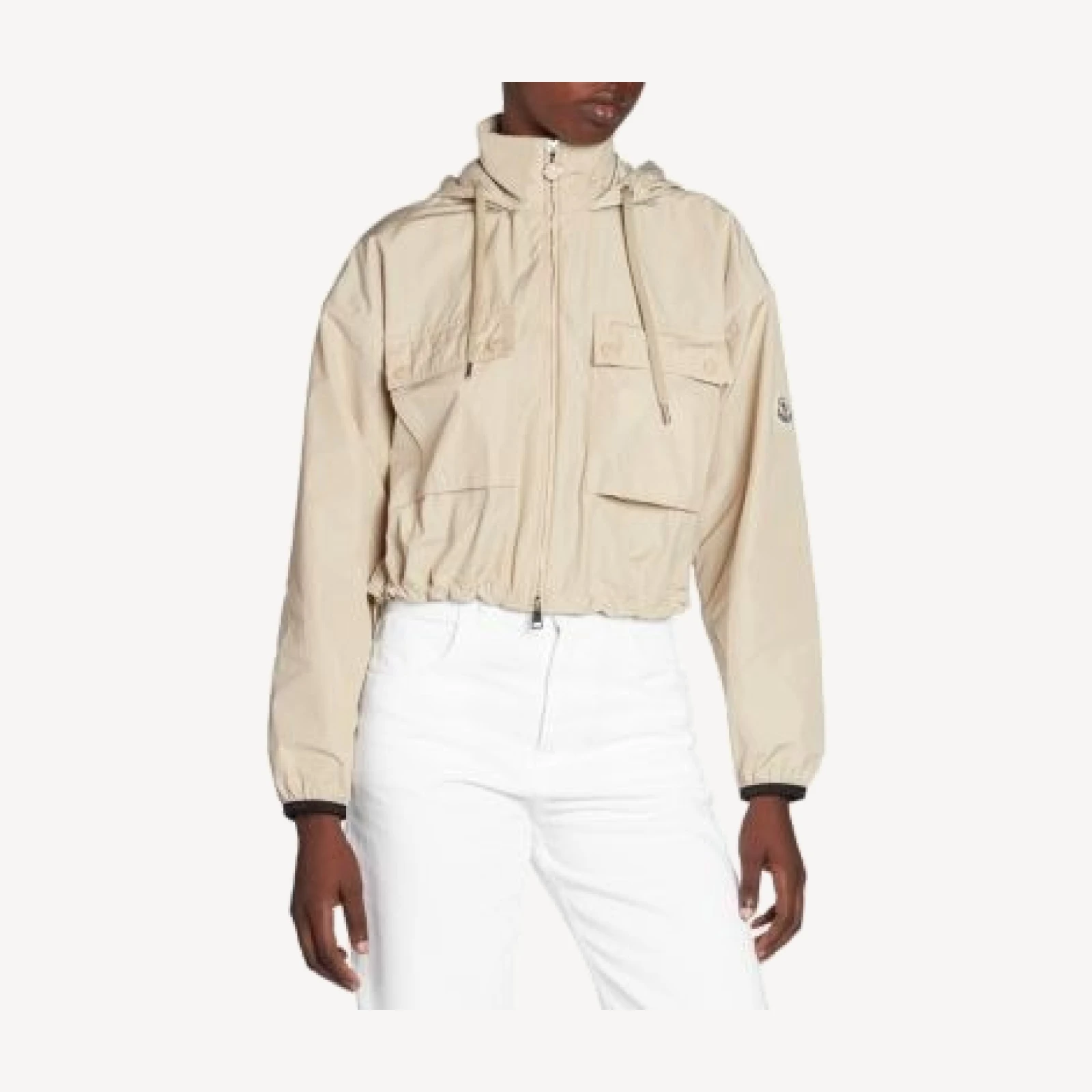 Moncler Leda Hooded Cropped Parka