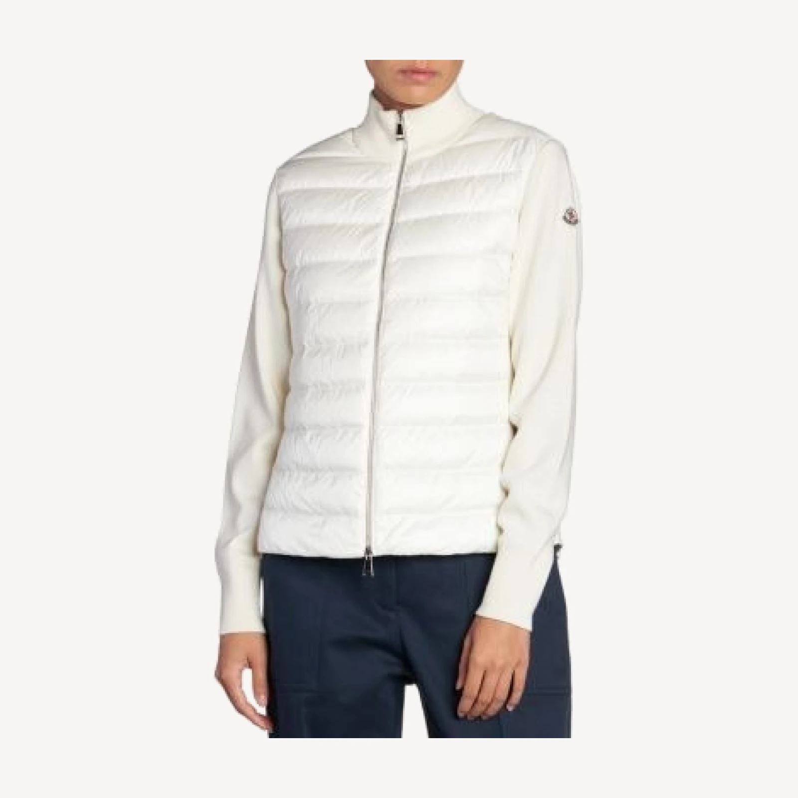 Moncler Quilted Wool Puffer Cardigan