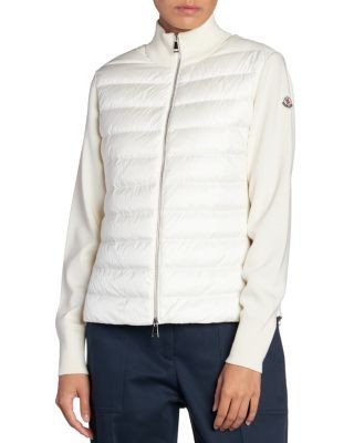 Moncler Quilted Wool Puffer Cardigan