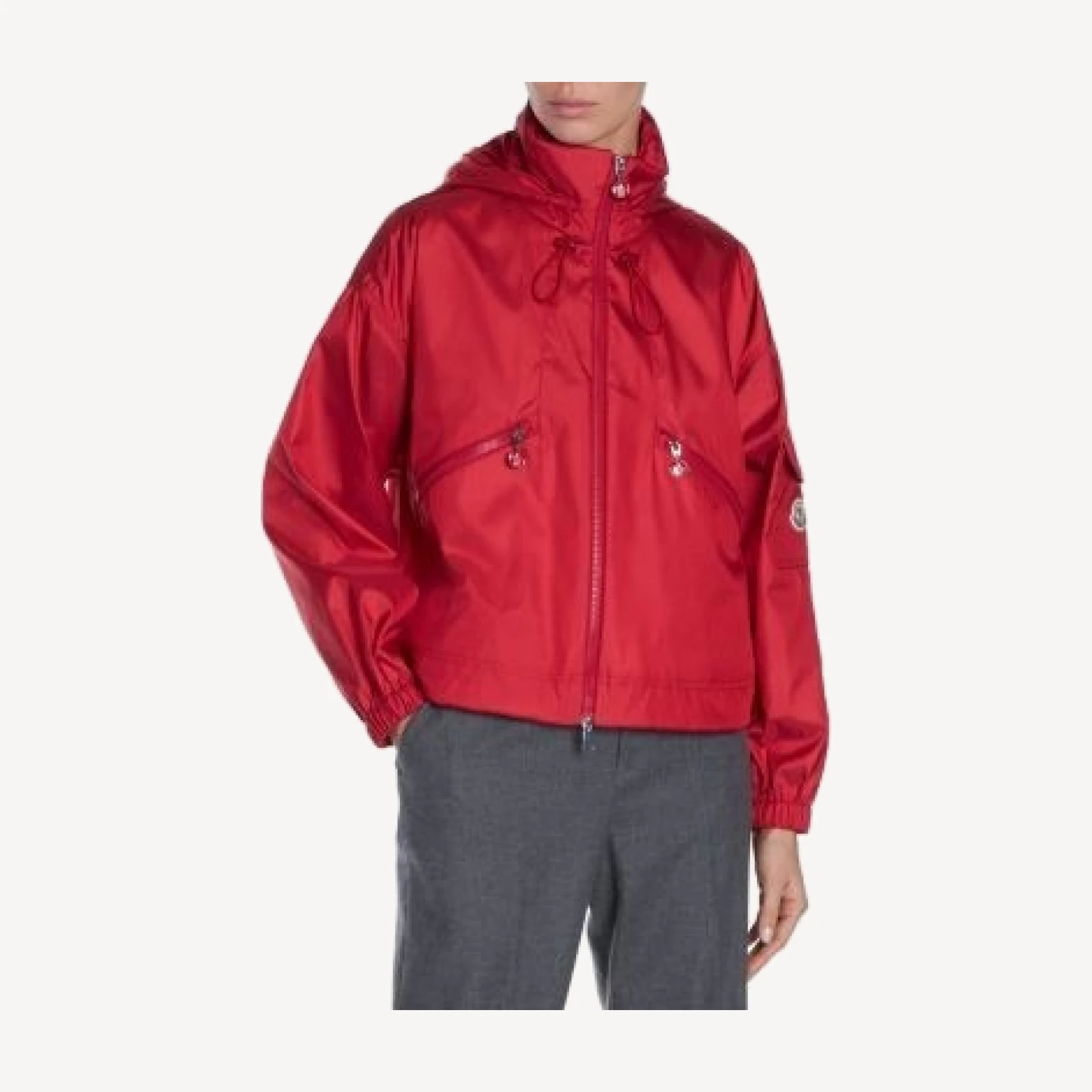 Moncler Hemar Concealed Hood Short Parka Jacket