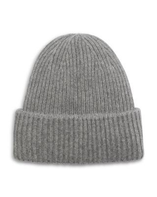 Moncler Logo Detail Rib Knit Cashmere Hat