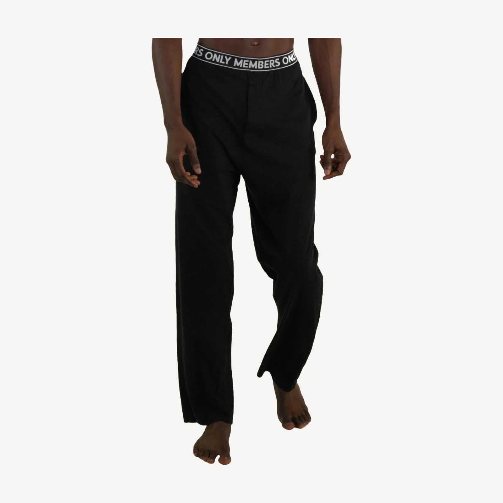 Men's Jersey Sleep Pant Logo Elastic - Black - FINAL SALE