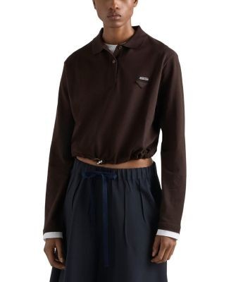 Prada Pique and Jersey Polo Shirt