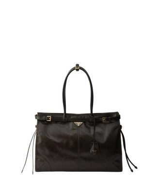 Prada Bonnie Extra Large Convertible Leather Shoulder Handbag