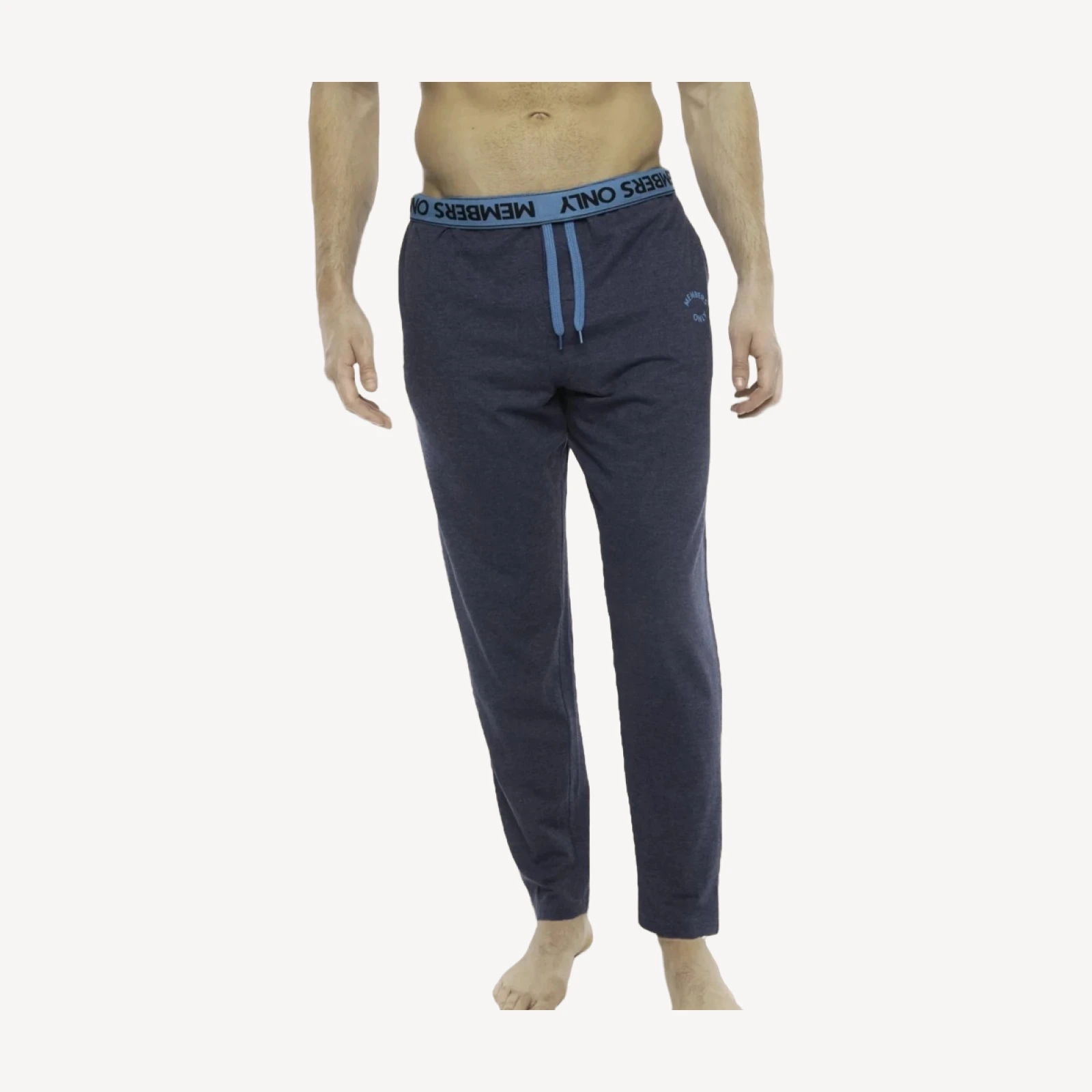 Men's Heather Contrast Elastic Sleep Pants - Blue Turq - FINAL SALE