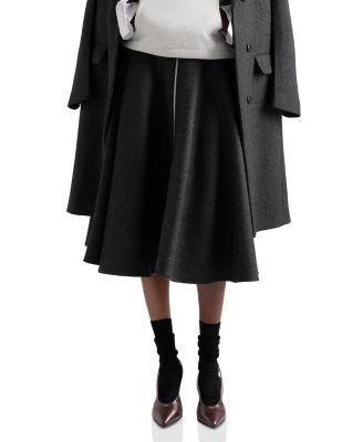 Prada Double Wool Midi-Skirt