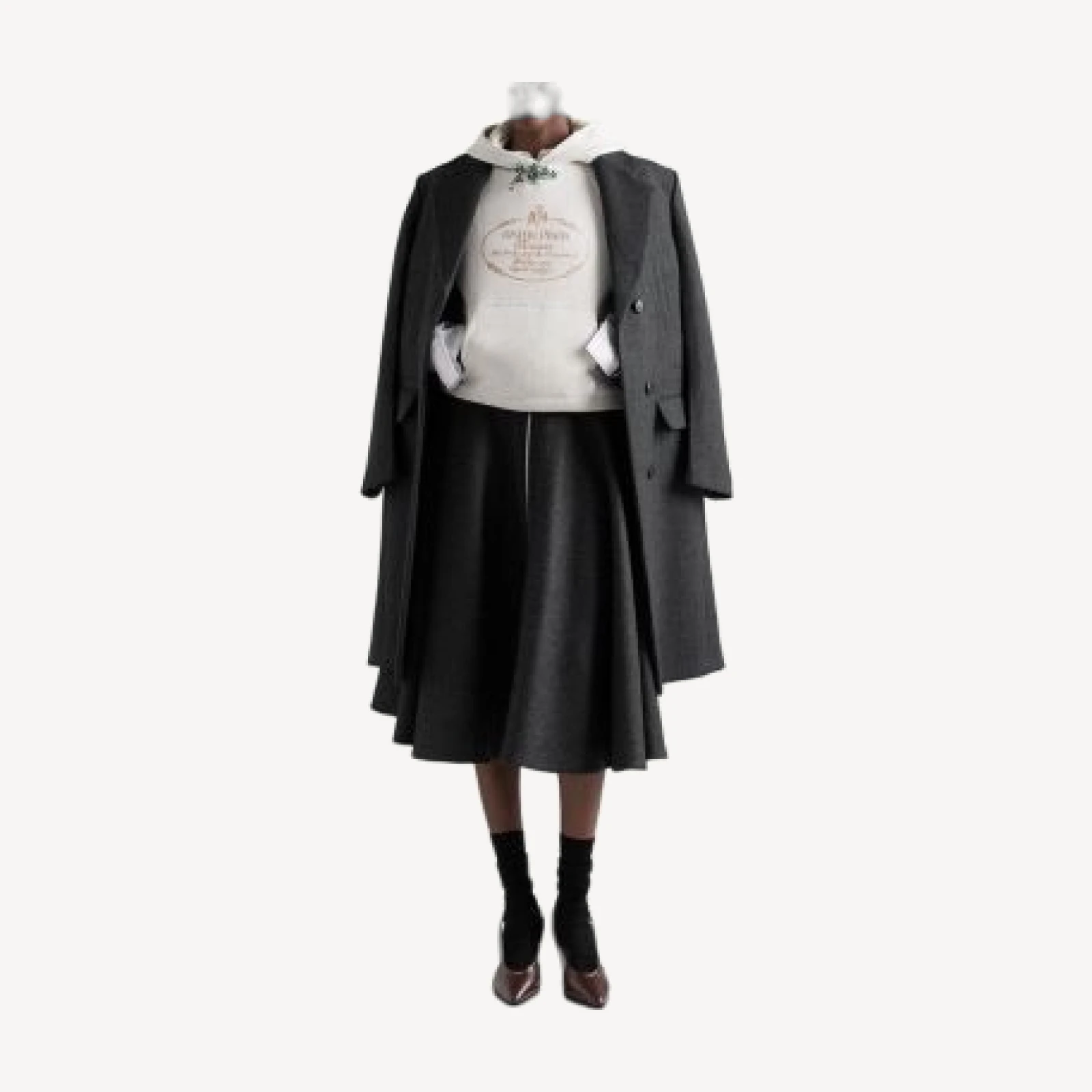 Prada Single-breasted Double Wool Coat