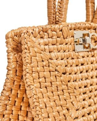 Ferragamo Studio Intreccio Woven Raffia Effect Box Bag
