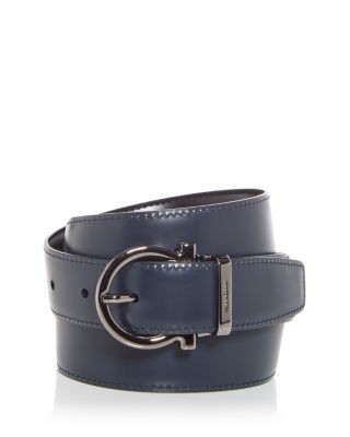 Ferragamo Men's Gancini Buckle Reversible Leather Belt