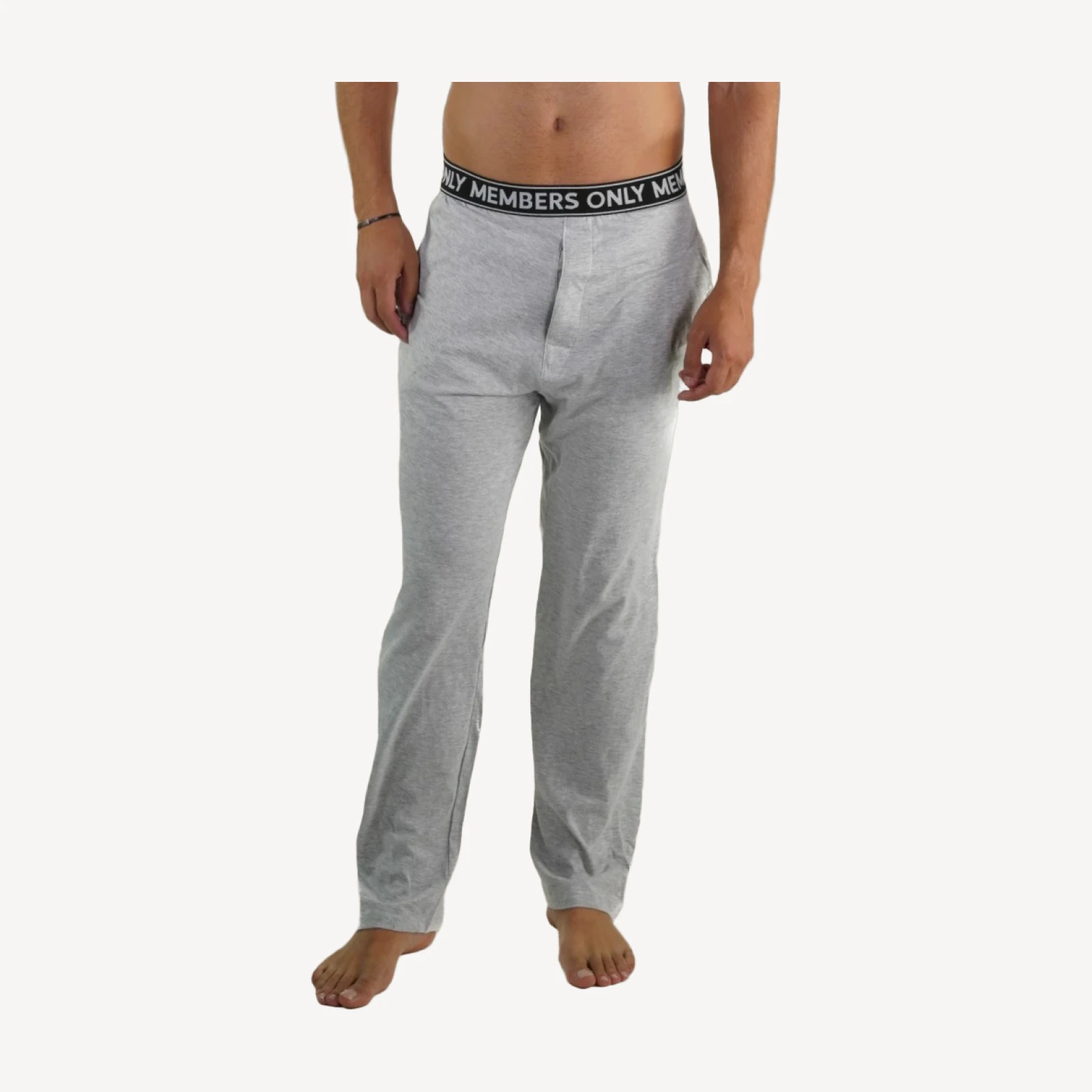 Men's Jersey Sleep Pant Logo Elastic - Grey - FINAL SALE