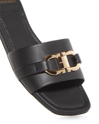 Ferragamo Women's Leah Gancini Slide Sandals