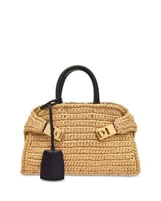 Ferragamo Mini Woven Hug Bag