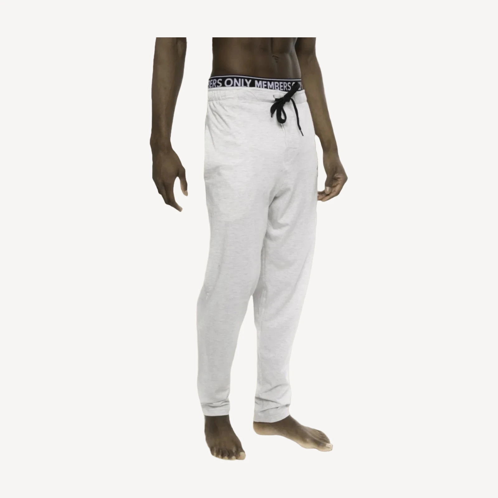 Men's Heather Contrast Elastic Sleep Pants - Grey Black - FINAL SALE