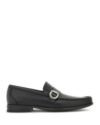 Ferragamo Men's Caspian Gancio Leather Loafers