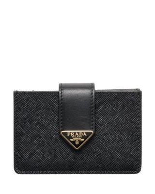Prada Saffiano and Smooth Leather Card Holder