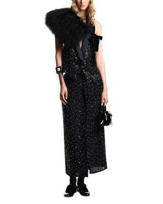 Emporio Armani Embellished Georgette Skirt