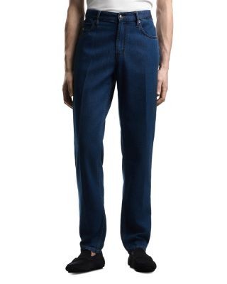 Emporio Armani J50 Regular Fit Jeans in Medium Blue Denim