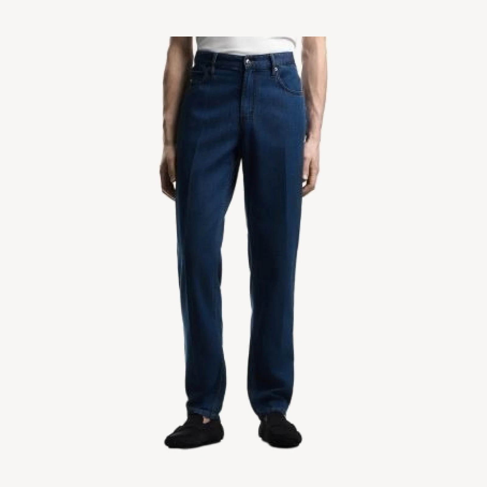 Emporio Armani J50 Regular Fit Jeans in Medium Blue Denim