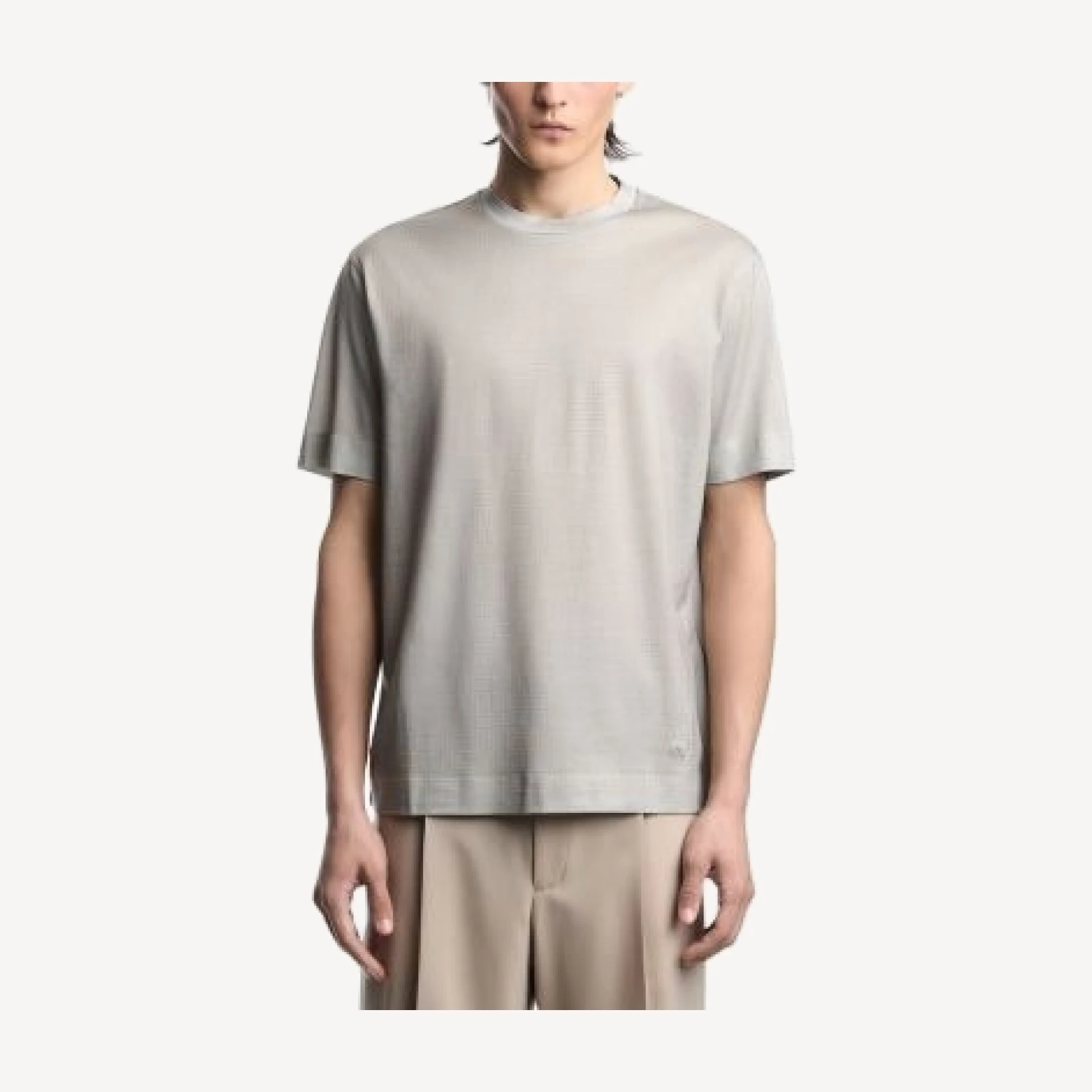 Emporio Armani Geometric Square Jacquard T-Shirt