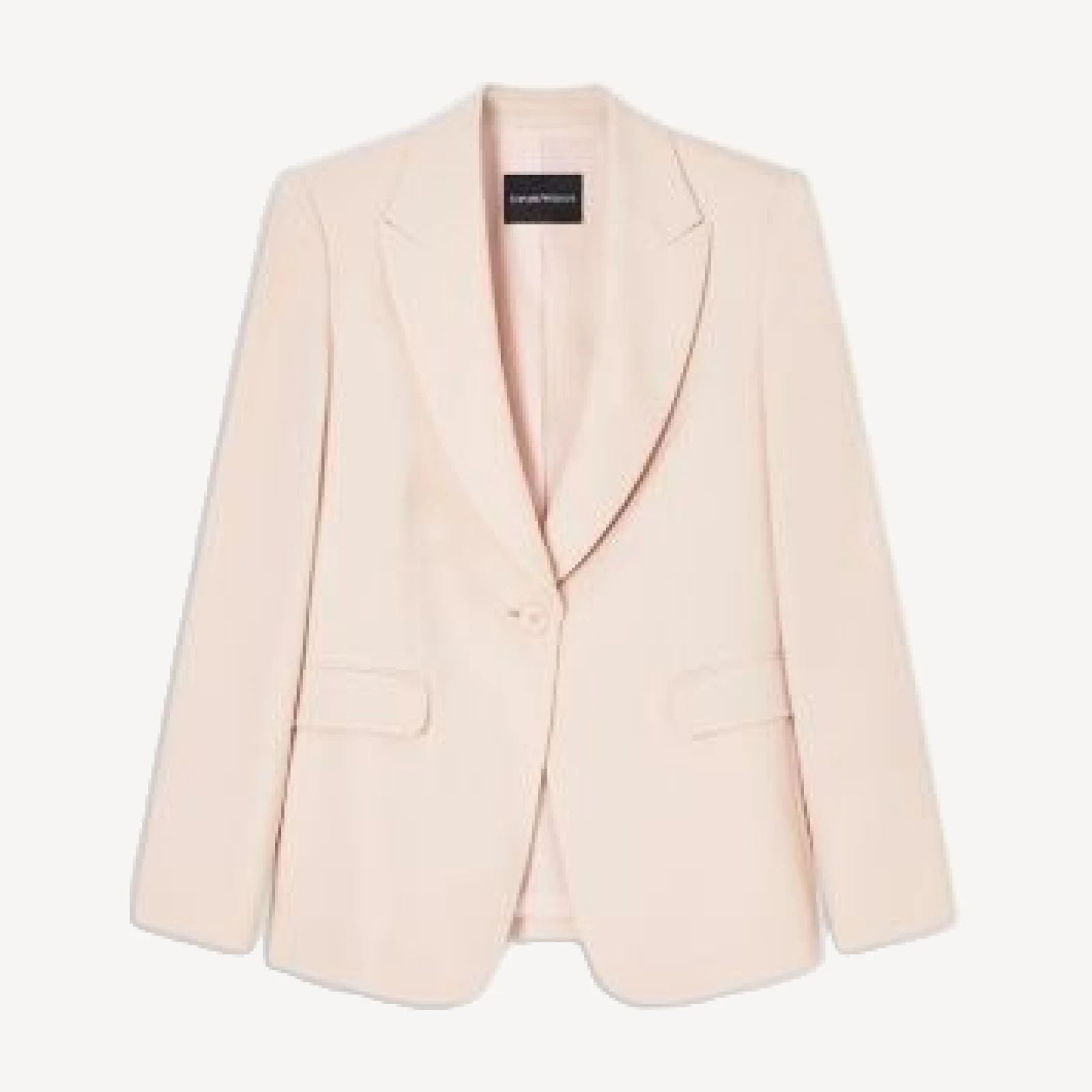 Emporio Armani Gabardine One Button Blazer