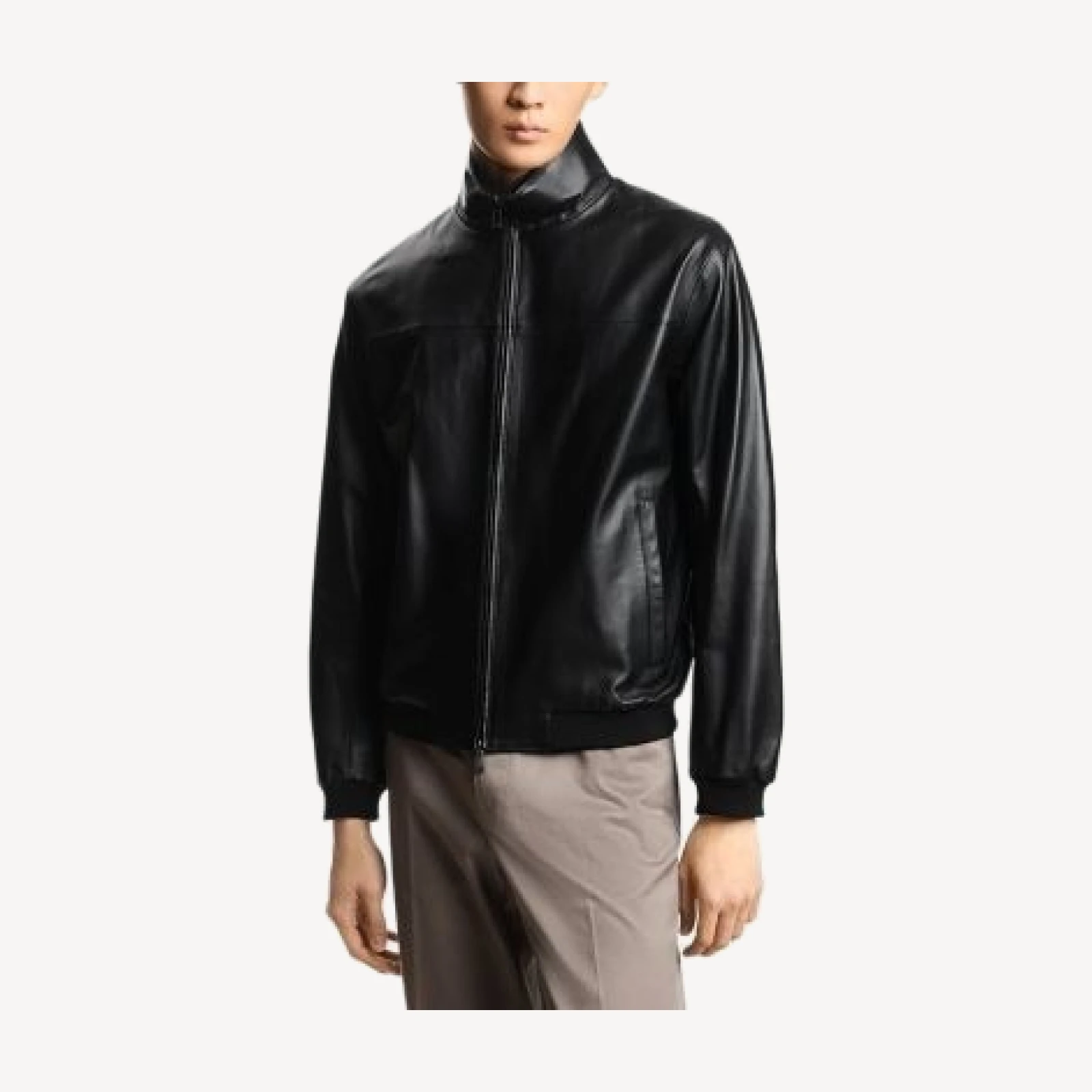 Emporio Armani Essential Glove Like Nappa Lambskin Jacket