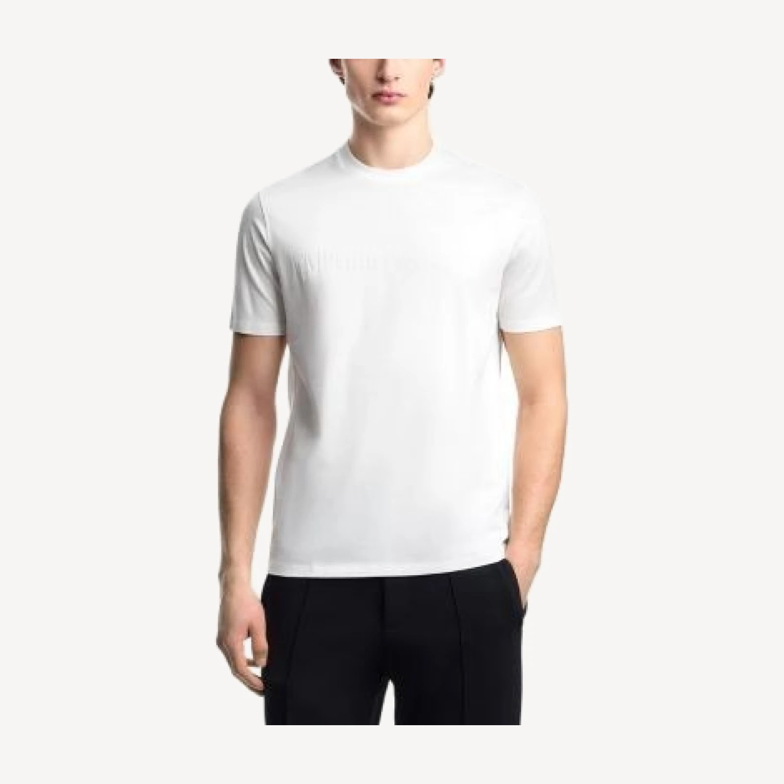 Emporio Armani Essential Cotton T Shirt with Jacquard Logo