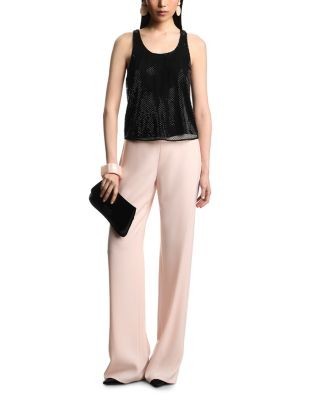 Emporio Armani Straight Satin Waist Pants