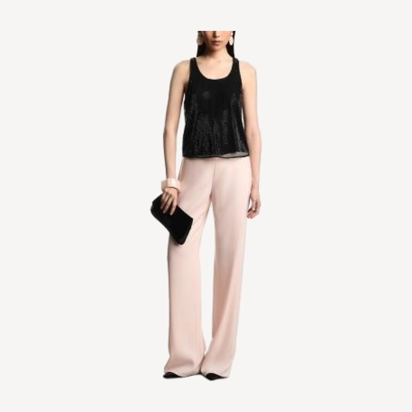 Emporio Armani Straight Satin Waist Pants