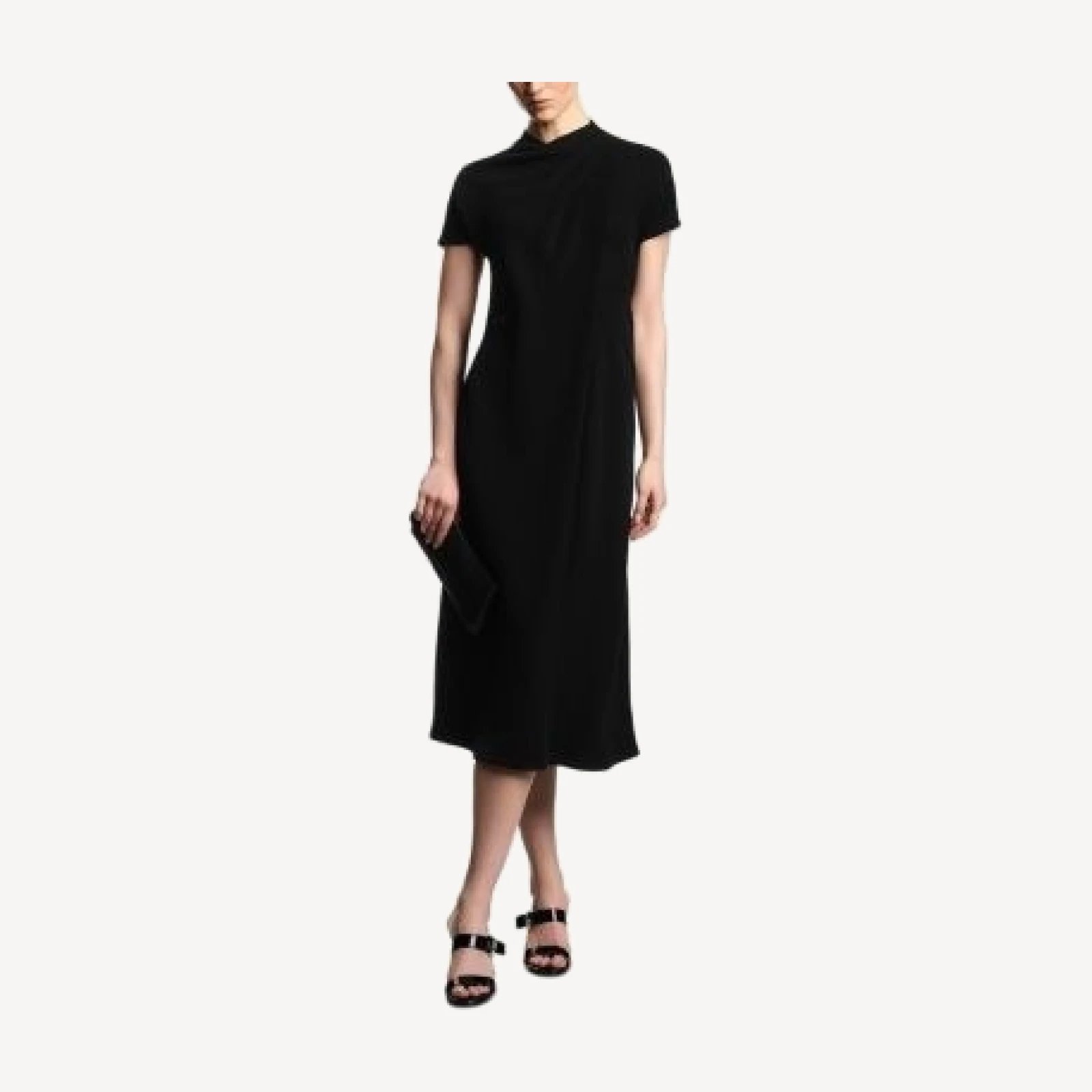 Emporio Armani Draped High Neck Dress