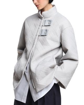 Emporio Armani Geometric Quilted Peacoat