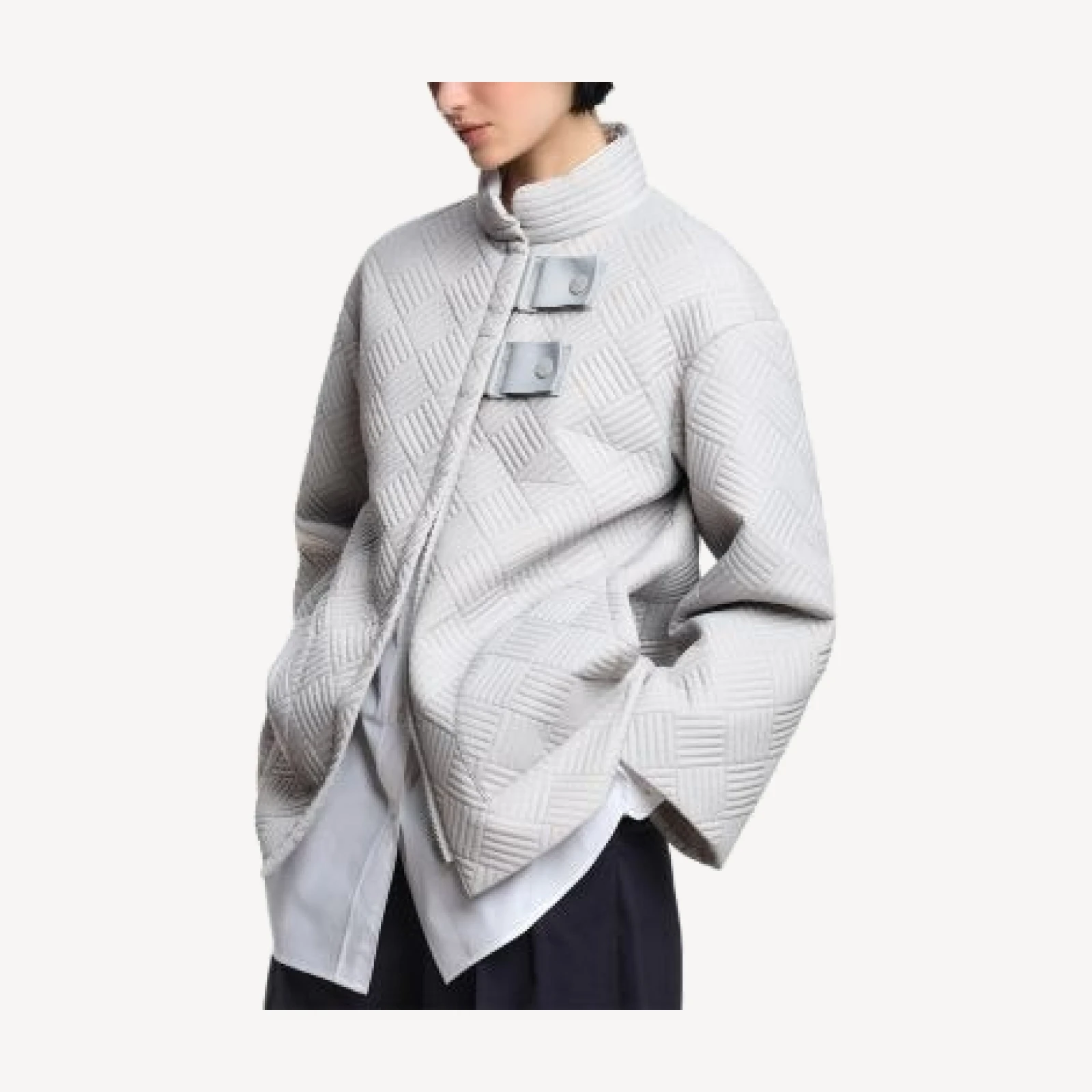 Emporio Armani Geometric Quilted Peacoat