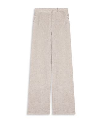 Emporio Armani Mixed Linen Chambray Straight Pants