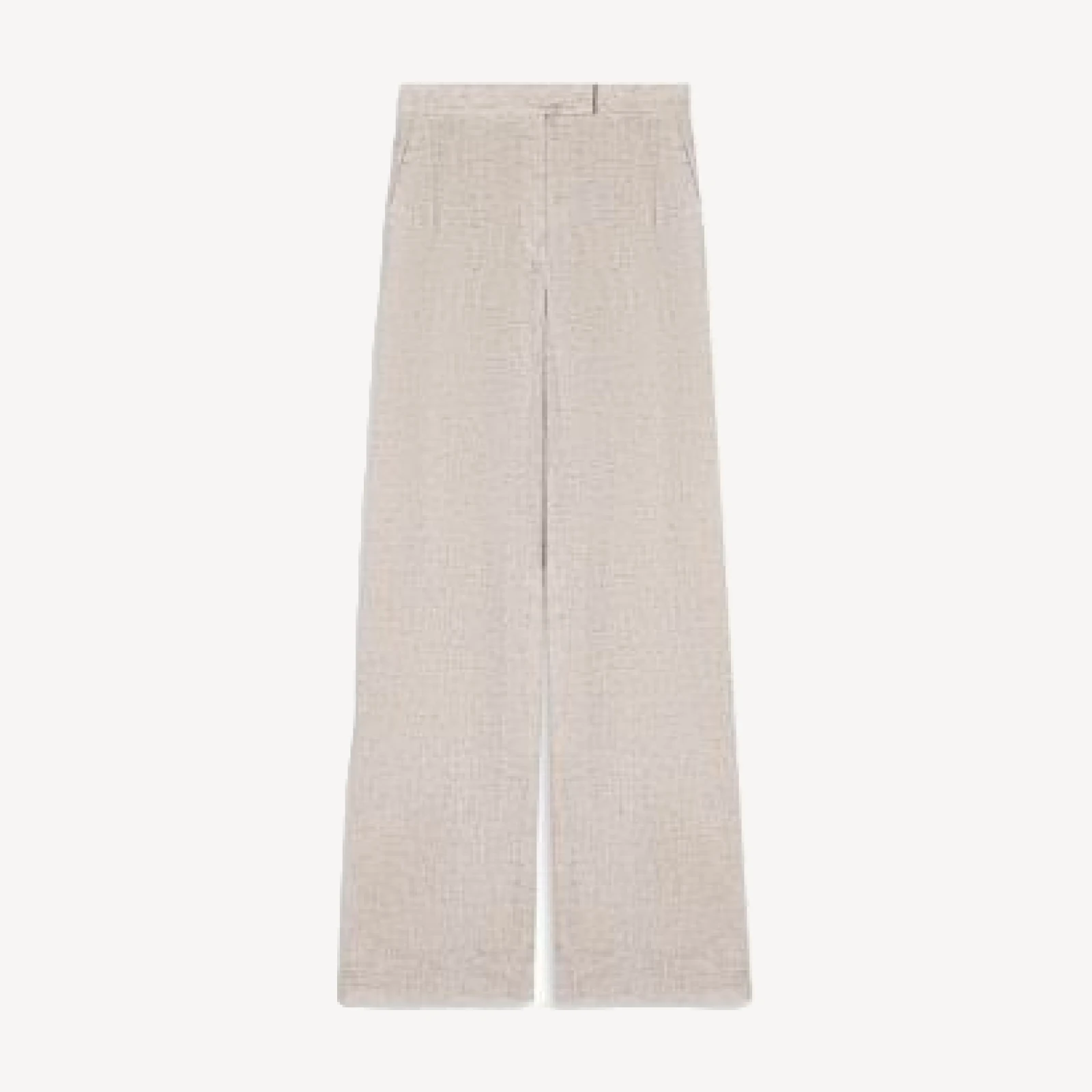 Emporio Armani Mixed Linen Chambray Straight Pants