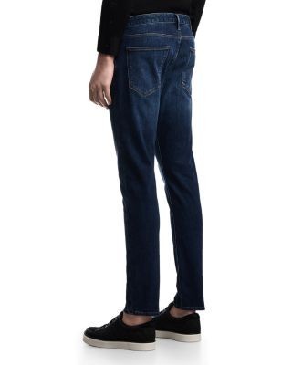 Emporio Armani Essential J06 Slim Fit Stretch Cotton Denim Jeans in Dark Blue Denim