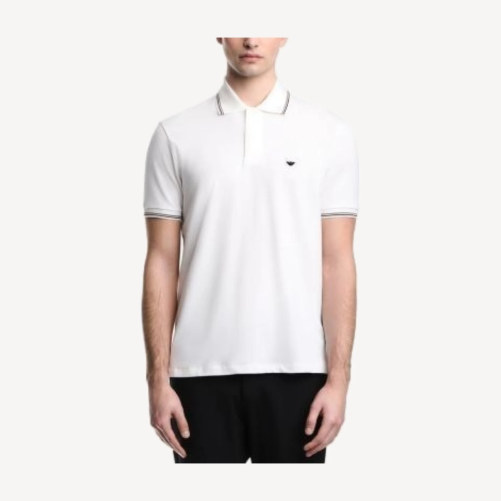 Emporio Armani Essential Cotton Blend Stretch Polo Shirt