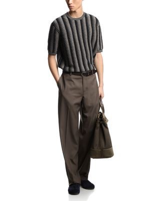 Emporio Armani Two Tone Jagged Motif T-Shirt Sweater