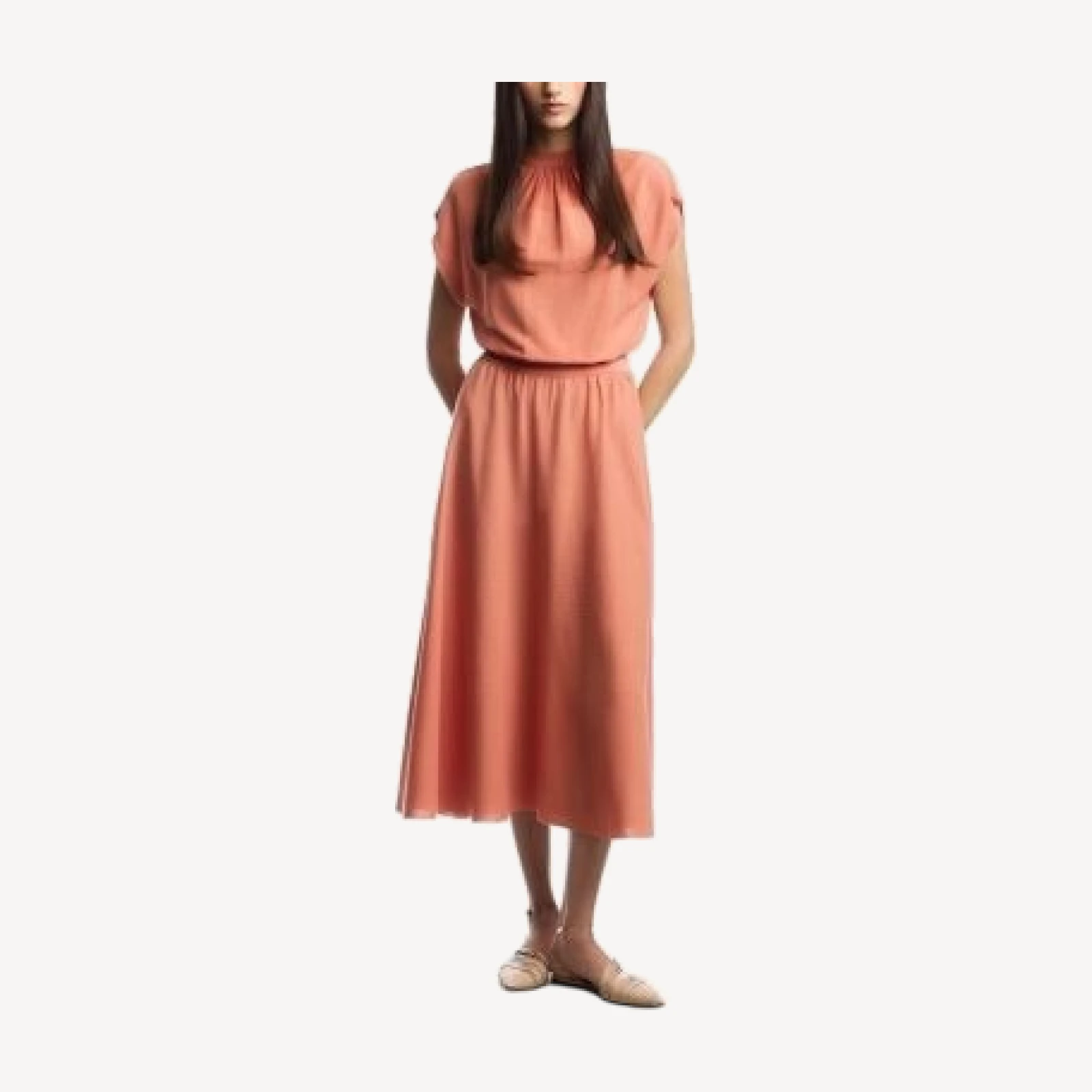 Emporio Armani Ribbed Cotton Blend Dress