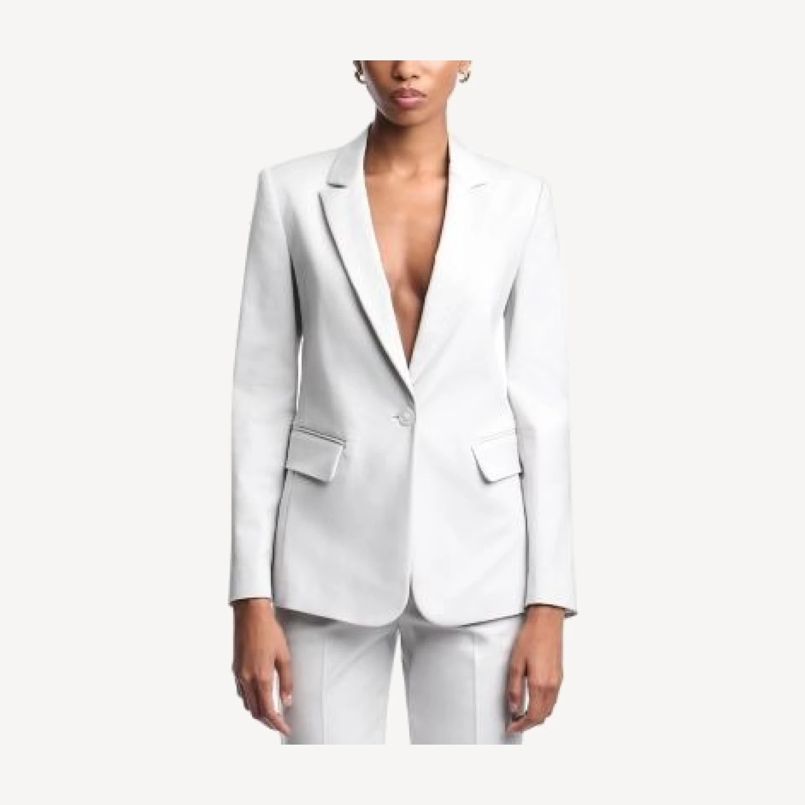 Emporio Armani Stretch Cotton Single Breasted Blazer