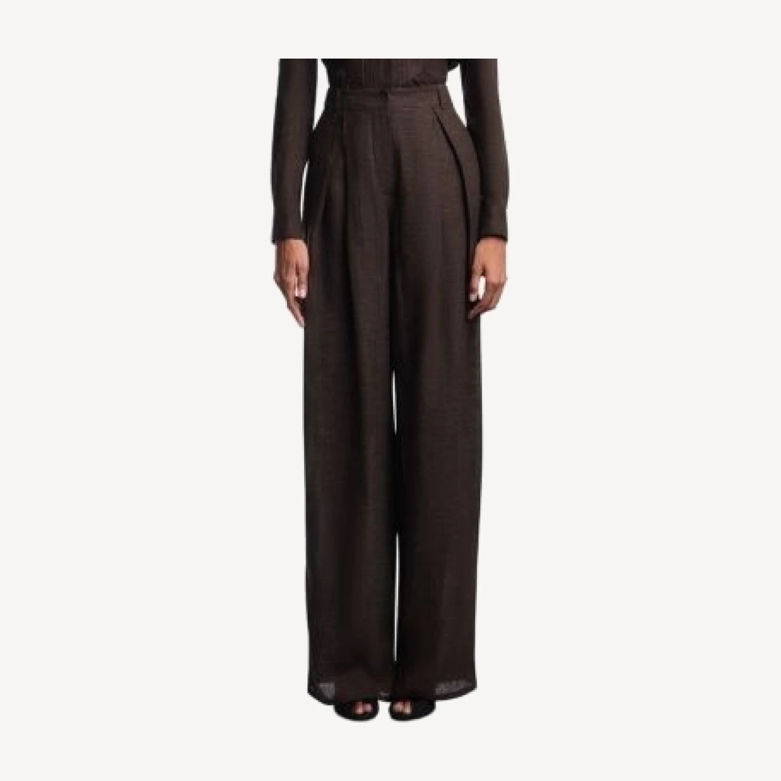 Emporio Armani Linen Blend Chambray Trousers